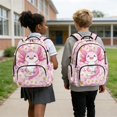 thumbnail image 2 of Yuyamidu Pink Axolotl Daisy Backpack Set for Girls Ages 6-12 4Pcs 17 Inch Kids Schoolbag with Lunch Bag Pencil Case Water Bottle Bag for Elementary School Travel Daypack, 2 of 7