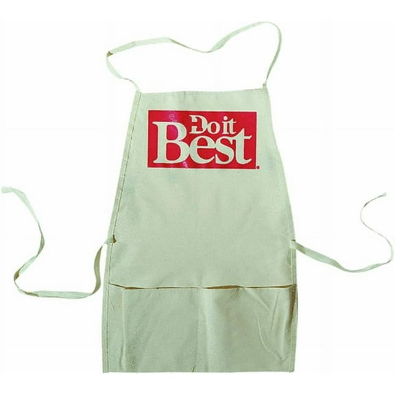 Custom Leathercraft 323055 Heavy-Duty Canvas Bib Work Apron, White