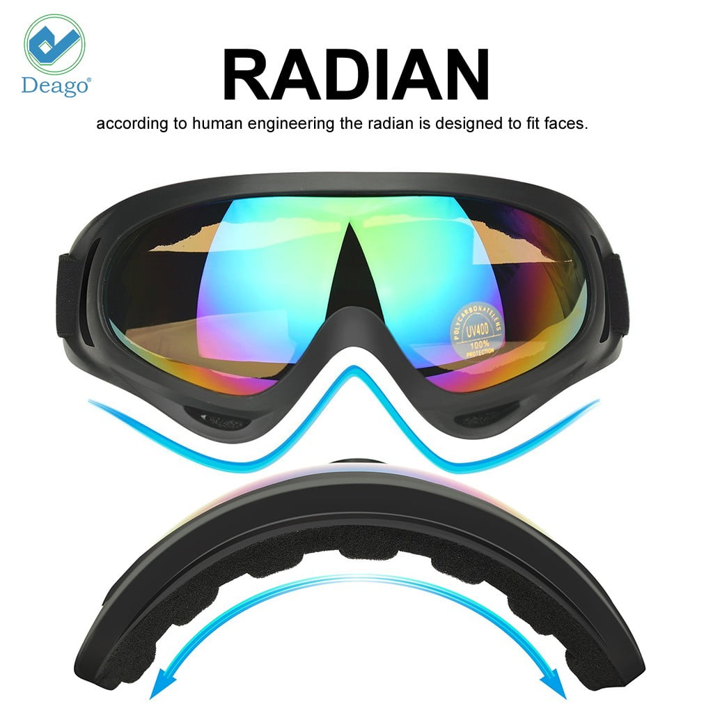 100% UV Protection 634W Over Glasses Ski/Snowboard Dust-Proof Goggles for Men Women & Youth ALCADAN Ski Goggles 