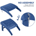 thumbnail image 5 of Renwick HDPE Adirondack Ottoman Footrest for Porch, Backyard, Navy Blue, 5 of 8