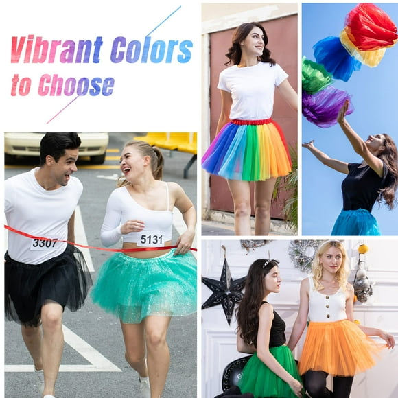 Simplicity Women's Classic Elastic 3 or 4 Layered Tulle Tutu Skirt