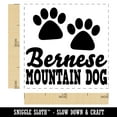 thumbnail image 2 of Bernese Mountain Dog Paw Prints Fun Text Self-Inking Rubber Stamp Ink Stamper - Yellow Ink - Small 1 Inch, 2 of 7
