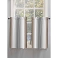thumbnail image 3 of Tier Curtains 45 Inches Long, Brown Grey Window Treatment Curtain Drapes, Gray Farmhouse Modern Rustic Small Curtain Drapes for Bathroom Laundry Room, 27.5"x45", 2 Panels, 3 of 7