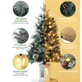 thumbnail image 4 of Ataucjin 3ft Pre-Lit Christmas Tree, Artificial Christmas Trees with 78 LED Lights, Snow Flocked Prelit Xmas Tree with Lighting Base, Battery Operated & Timer Function, Christmas Decoration for Home, 4 of 7