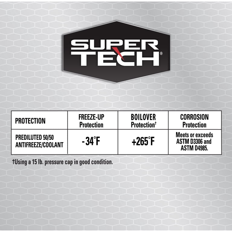 3 pack) Super Tech Dex-Cool™ Prediluted 50/50 Antifreeze/Coolant