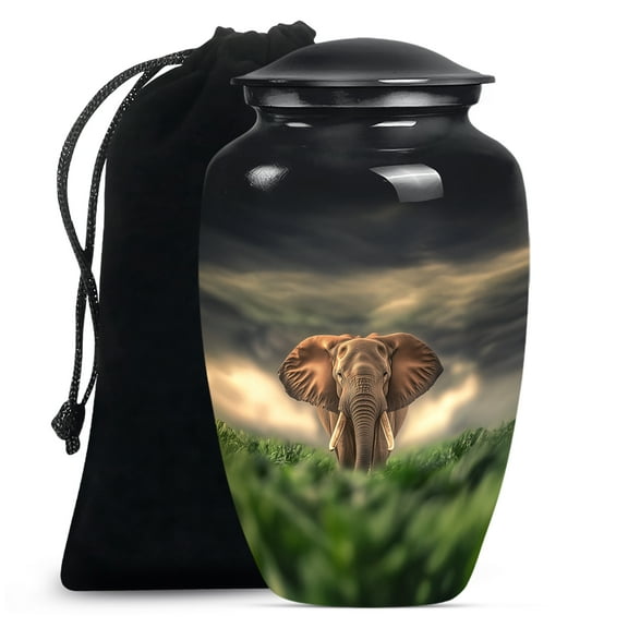 Elephant Large Urn for Ashes for Women, Cremation Urns for Men, Urn for Ashes Adult Male, Large Urns for Human Ashes Adult Female (Size - 10inch)