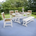 thumbnail image 2 of LuXeo Tuscany White Woven Rattan Dining Set-6 Piece, 2 of 7