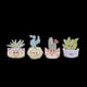 thumbnail image 4 of 50 botones infantiles de madera con 2 agujeros, botones decorativos con forma de cactus de dibujos animados. Mezclado, 4 of 9