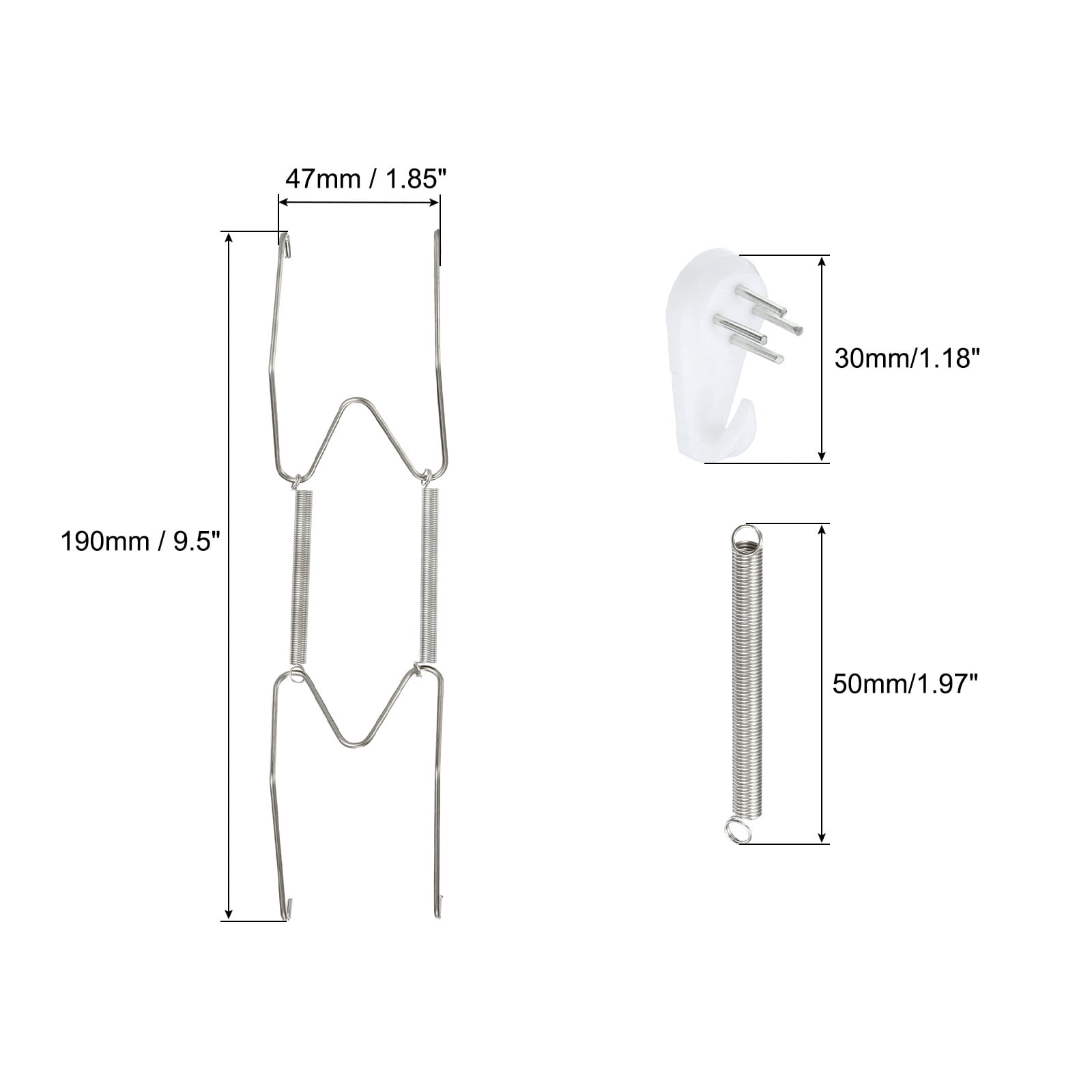 Unique Bargains 10Pcs Invisible Wall Plate Hangers for Plates and Artwork Display Silver