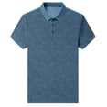 thumbnail image 5 of Dolkfu Blue True Classic&nbsp;Tees&nbsp;Men Retro Button Short Sleeve Collared Polos Geometric Outdoor Plaid Tops Blue,M, 5 of 5