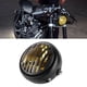 thumbnail image 5 of Cubierta de faro delantero retro amarillo con rejilla negra vintage para motocicletas de 12 V, 5 of 8