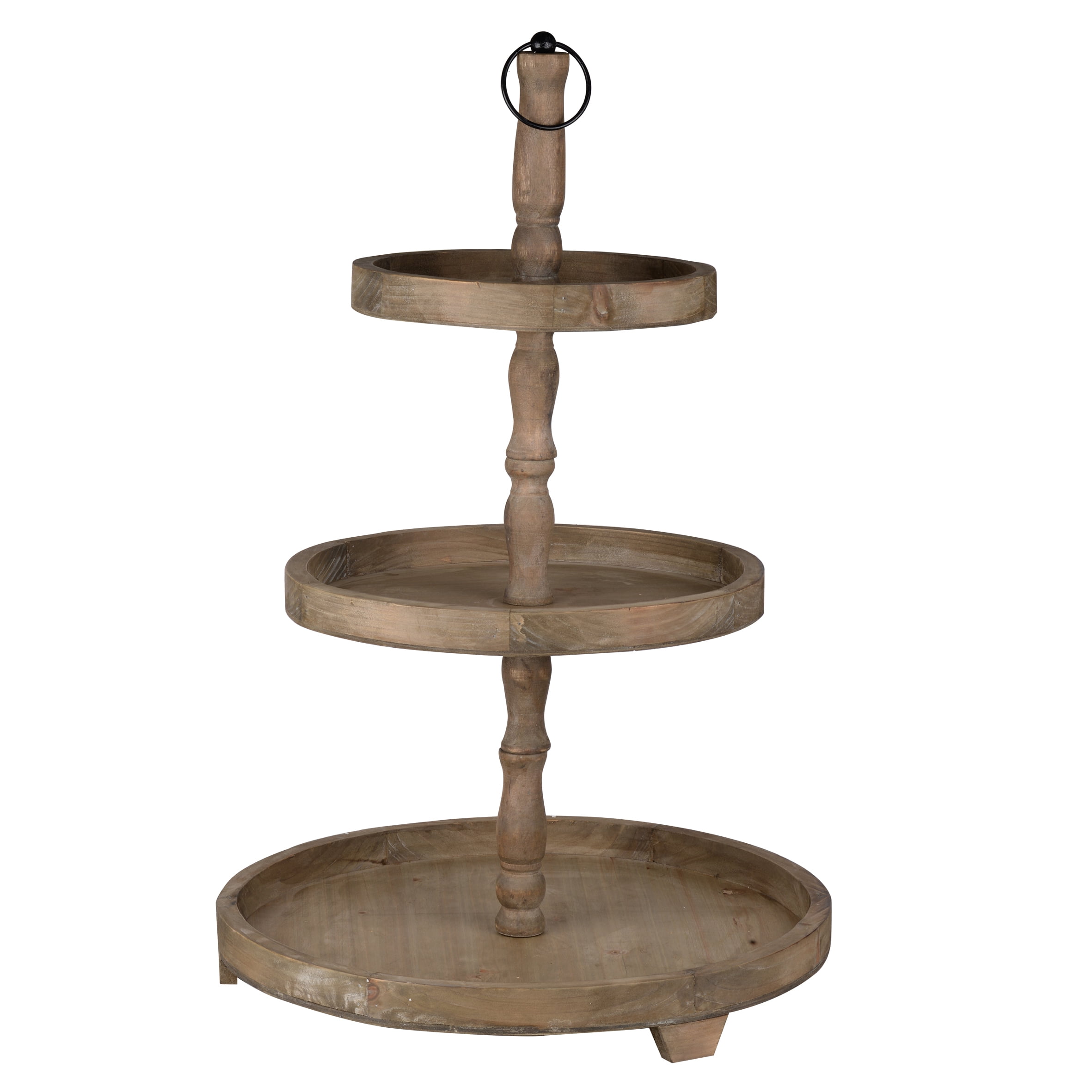 A&B Home Woodruff 3Tier Round Serving Tray