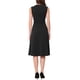 thumbnail image 3 of VESTIDO SIN MANGAS DE CUELLO REDONDO DE CINTURA ALTA A-LINE DE OFICINA PARA MUJERES INSPIRE CHIC XL NEGRO, 3 of 6