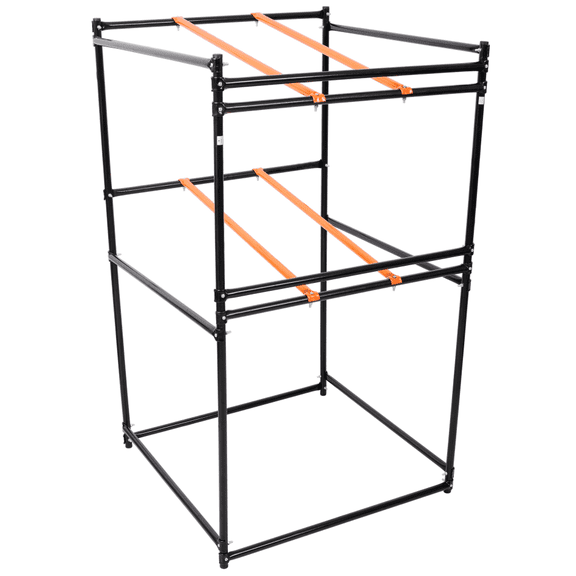 3PCS Lawn Mower Rack Black&Orange 330LB Capacity Display Storage