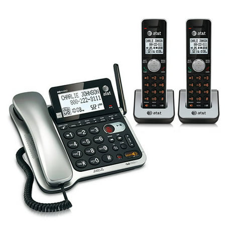 AT&T CL84202 DECT 6.0 Corded / Cordless Phone with 14 Minute Digital Answering System