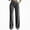 A Gray, variant on Wide Leg Pants for Women Fleece Lined Pull On Pants High Wiast Stretchy Button Down Pants with Side Pocket Gray Size 3XL