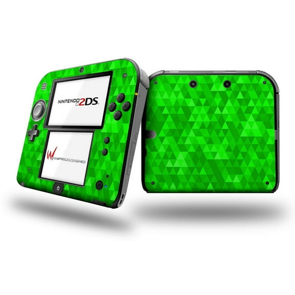 Triangle Mosaic Green - Decal Style Vinyl Skin fits Nintendo 2DS - 2DS NOT INCLUDED