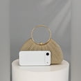 thumbnail image 6 of REMANLAND Women's Satin Pleated Fan Shape Evening Clutch Purse, Gold, 6 of 9