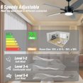 thumbnail image 2 of Ventilador de techo FANSHAIN de 107 cm con luz y control remoto, 2 of 7