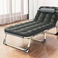 thumbnail image 4 of Lit Pliant pour une Personne Lit de Camping Pliant Chaise Longue Inclinable Pliante Chaise de Lit de Camping Lit Simple Fauteuil Inclinable Lit Pliant pour une Personne Chaise Longue Inclinable Pliante pour Camping Bureau, 4 of 8