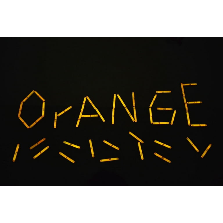 DirectGlow 50ct Orange 1.5 inch Mini Glow Sticks 