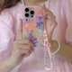 thumbnail image 3 of Con Correas De Teléfono Cadena Mágica Suerte De Pelo Largo Princesa IMD Funda A Prueba De Golpes Para IPhone 11 12 13 Pro Max 14 Cubierta Trasera, 3 of 4