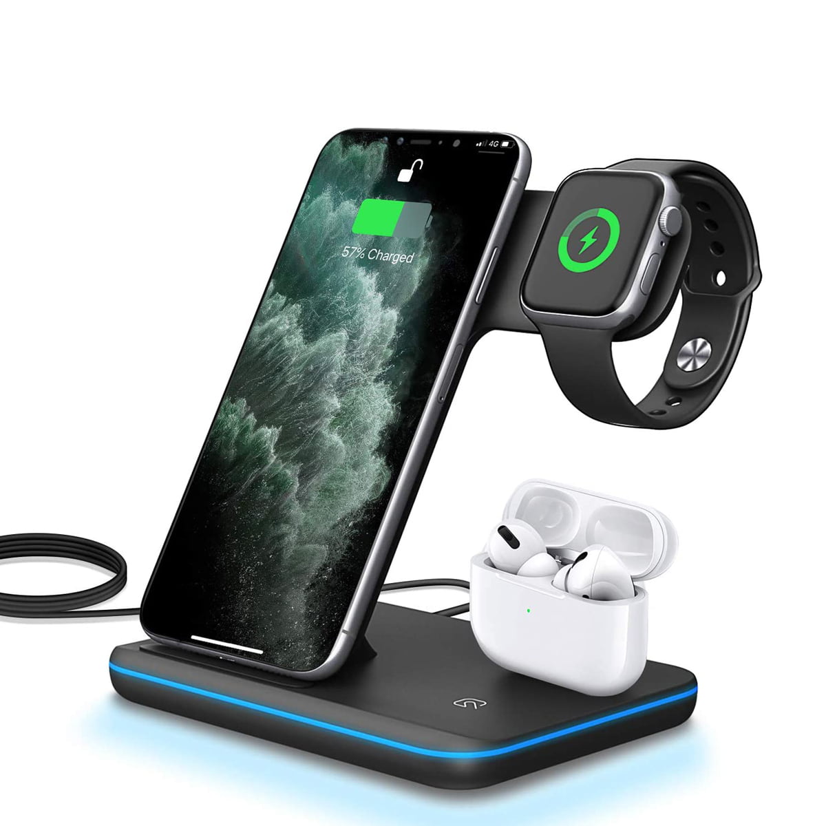 Binwwede 3 in 1 Charging Dock Charger Stand For Apple Watch Series