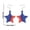 Multicolor-5C, variant on karymi A Pair of Red White Blue Faux Leather Patriotic Earrings Star Bow Flag Design for 4th of July Independence Day Party Jewelry Women Accessories Fourth of July Decorations