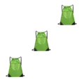 thumbnail image 4 of VONKY Portable Nylon Drawstring Bag Sack Beach Gym Backpack Shoes Bags Convenient and Versatile Light Green 3Set, 4 of 6