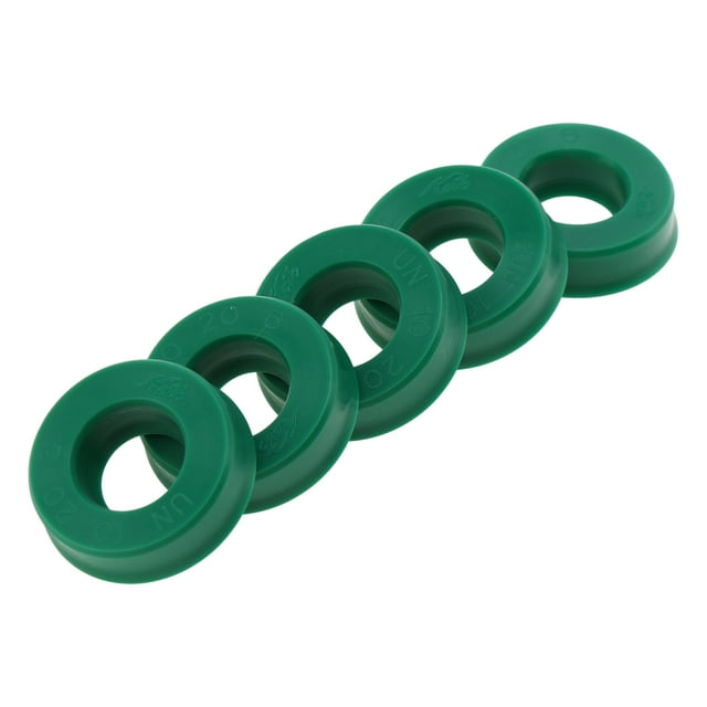 Anillo de Sello de Aceite Universal Unique Bargains Labio UN Sello de Eje Rotativo 10x20x6mm Alta Presión TPU Verde 5 Pcs