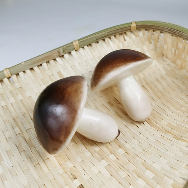 Xiao Hua Set de verduras artificiales realistas de espuma decorativa para el hogar, la cocina y la decoración, accesorios para fotos (10 piezas de setas)
