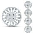 thumbnail image 2 of 14" Set of 4 Wheel Covers Snap on Hubcaps Full Hub Caps Fit R14 Tire & Steel Rim (4 Pack)-White Lacquer, 2 of 11