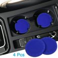 thumbnail image 2 of Posavasos para automóvil, paquete de 4 posavasos de PVC para portavasos de automóvil, posavasos antideslizantes GM Interior Accessories para mujer (diámetro de 2,75", azul), 2 of 5
