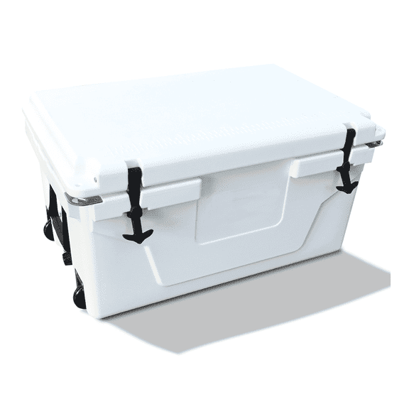 Yougu Outdoor Camping Picnic Fishing Portable Cooler 65 QT Portable Insulated Cooler Box,White