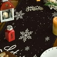 thumbnail image 2 of Smile Balck Snowman Let It Snow Winter Table Runner, Seasonal Christmas Kitchen Dining Table Decoration for Home Party Indoor 13x72 Inch, 2 of 6