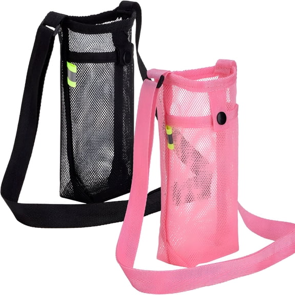 ACDANC Water Bottle Holder Carrier with Adjustable Shoulder Strap, Insulated Sports Bottle Bag for Hiking, Gym, Camping, Travel & Pet Walking