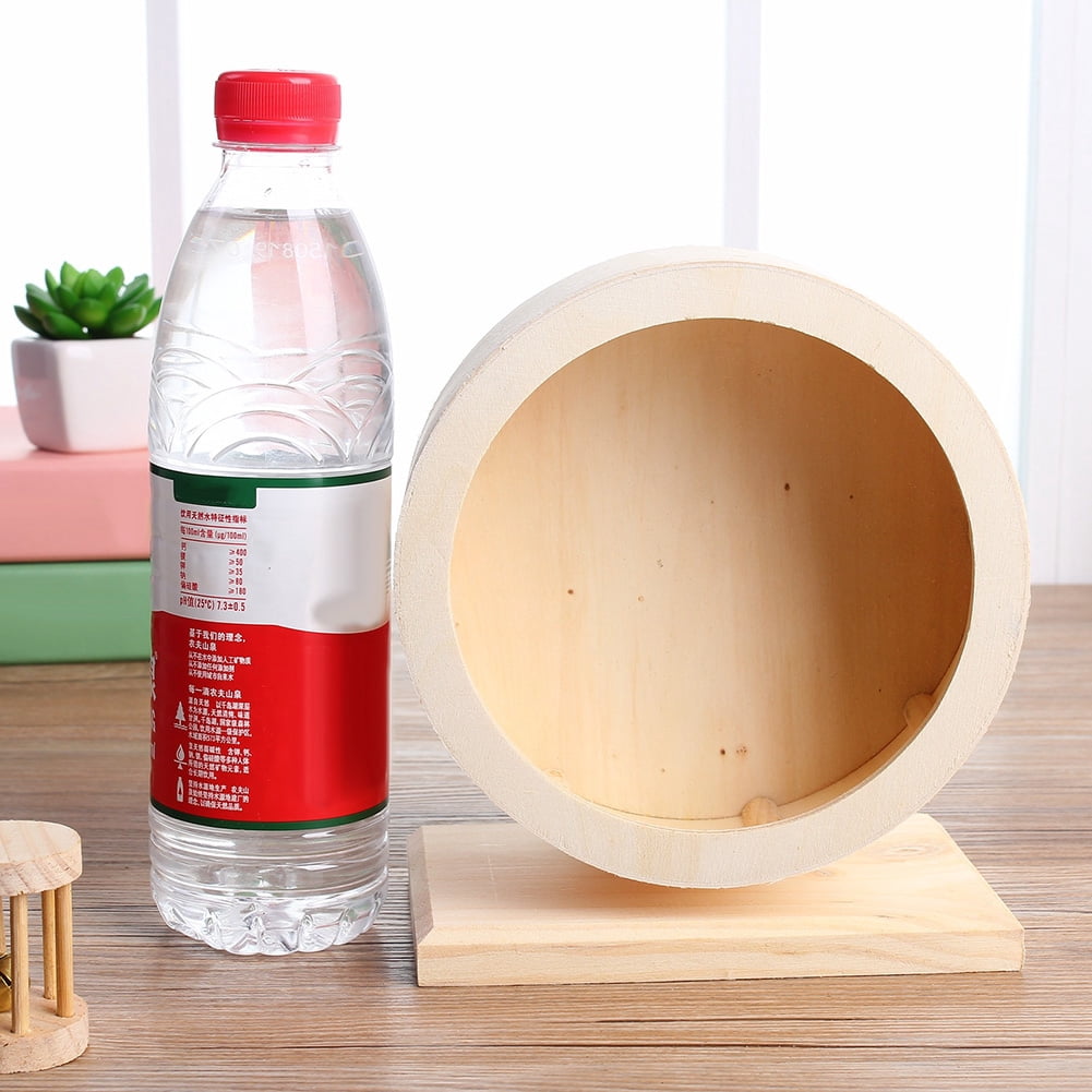 SPRING PARK Quiet Hamster Exercise Wheel Silent Spinner, Made of Wood,Wheel Design
