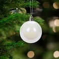 thumbnail image 4 of Adorno Del Árbol Bolas de adornos de plástico iridiscentes, ligeras para fiestas y bodas (4 cm, 6 piezas blancas), 4 of 5