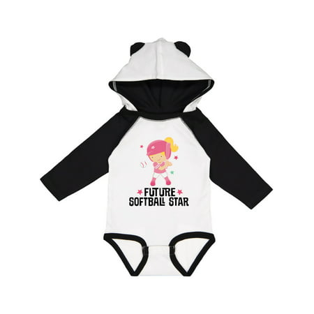 

Inktastic Future Softball Star Girl Gift Baby Girl Long Sleeve Bodysuit