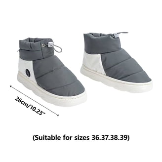 Electric Split Foot Warmer Slippers - Quick Heat, 6 Temp Settings, Removable Washable Liner (Gray-Black)