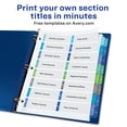 thumbnail image 3 of Avery Double Column Dividers, 16 Tabs, Ready Index (11320), 3 of 9