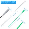 thumbnail image 2 of Unique Bargains Outil de Débouchage de Drain 2m en Acier Inoxydable & 3 Pcs PP Vert Clair, 2 of 4
