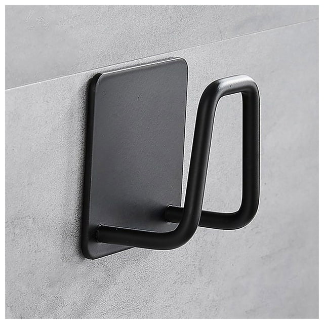 Oleegame 1PC Shower Soap Dish With Hook Punch-free Sponge Rack Stainless Steel Sponge Empty Water Rack Rag Storage Rack Sink Rack Black