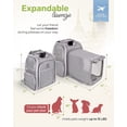 thumbnail image 3 of Mochila Expandible para Transporte de Gatos BriskTails Color Gris, 3 of 8