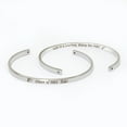 thumbnail image 6 of "Life is a journey…" Silver Stainless Steel Graduation Theme Hidden Message Gift for Her Cuff Bracelet with Gift Set, 6 of 12
