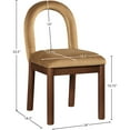 thumbnail image 3 of Meridian Furniture Conrad Saddle Velvet Dining Chair, 3 of 9