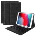 thumbnail image 1 of Chainplus American Touch Bluetooth Keyboard For iPad 10.2 2019 TPU+ PU Leather Case Tablet Protective skin（Black）, 1 of 7