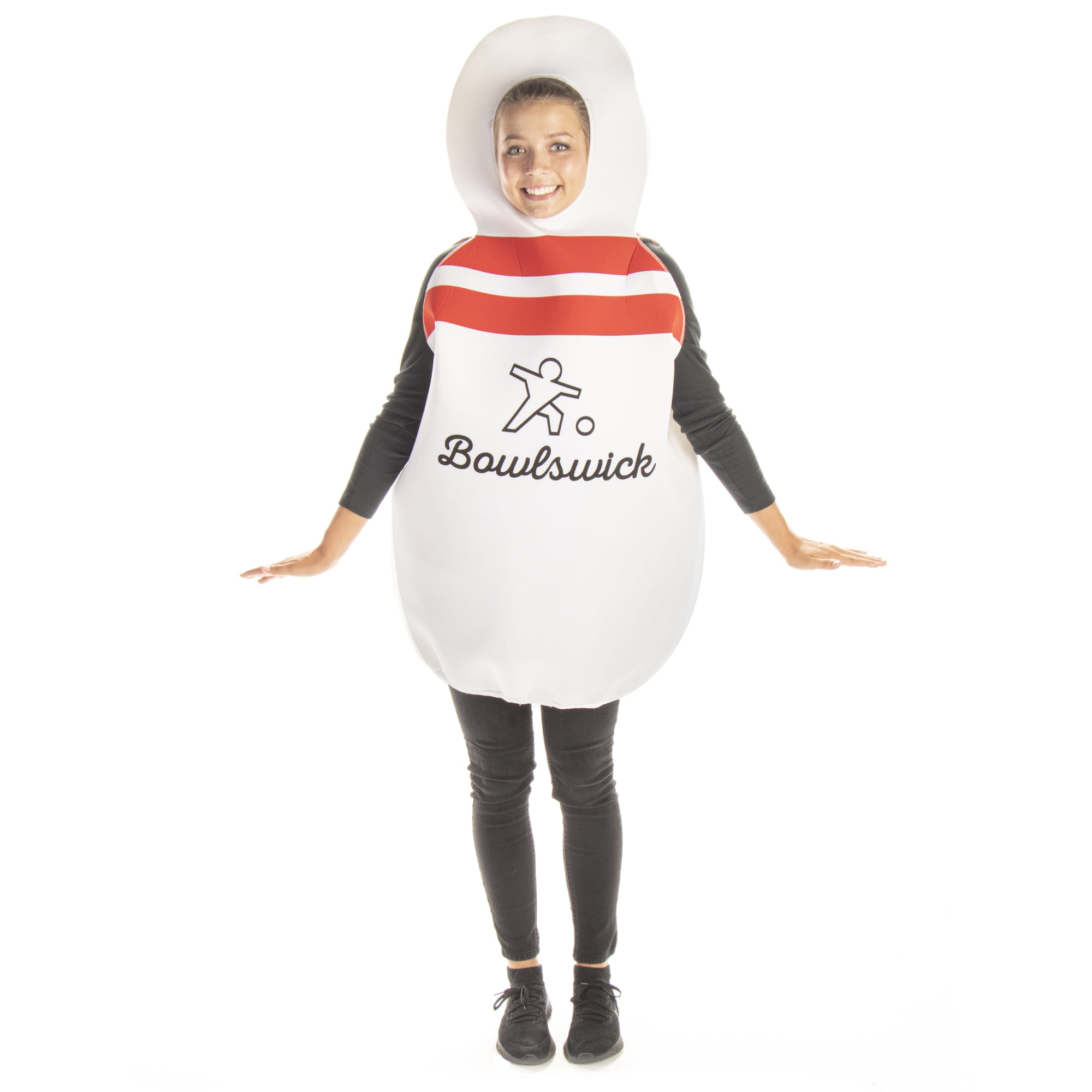 Bowling Pin Halloween Costume OneSize Funny Bowl Sports Costumes for