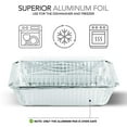 thumbnail image 6 of 50 Pack Disposable Takeout Pans with Plastic Lids, 2 lb Oblong Pan, 6 of 7