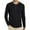 Black, variant on Utoimkio Men's Long Sleeve Shirts Button Down Crewneck Pullover Blouses Basic Designed Loose Undershirt Comfortable Breathable T Shirts for Men